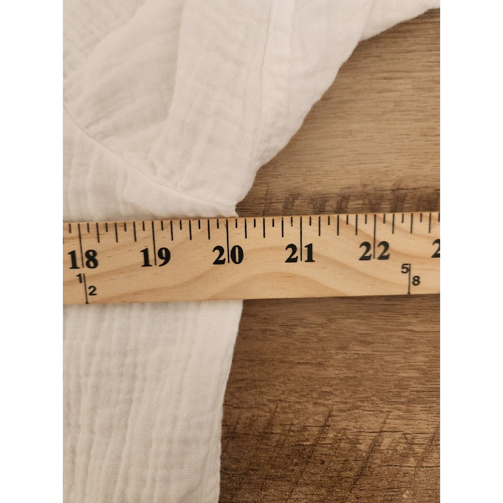 J Crew Womens Top Gauze Button Up Shirt 100% Cotton White Medium Lightweight - Picture 8 of 11